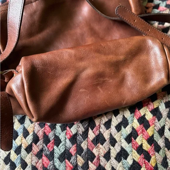 Portland Leather Brown Backpack - Picture 9 of 10